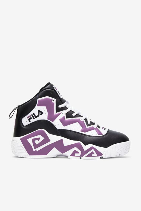 Fila Mb Chunky High Men's Sneakers - Black/White/Purple,NZ 701-68942